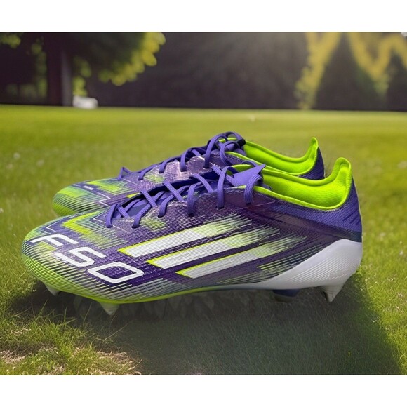 Adidas F50 Elite SG Soccer Cleats Men Sz 11 Purple Green JH7633 SoftGround Studs main image 13